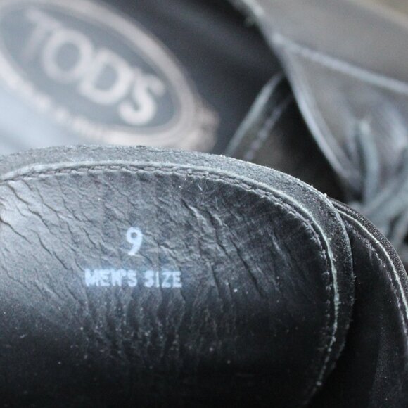 Tod's Black Plain Toe Derby, Made in Italy, EUC Men's 9 UK, 10 US - Picture 10 of 12